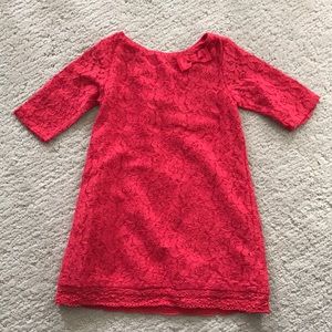 Girls 2T red boutique lace dress